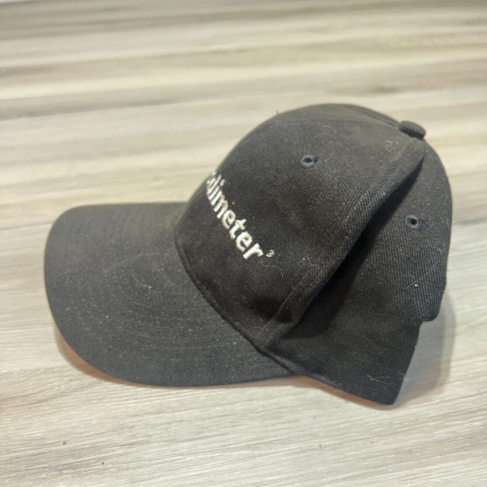 Geodimeter Hat Mens Strapback Cap Black Embroidered‎ Employee Logo Retro EUC - Picture 2 of 4